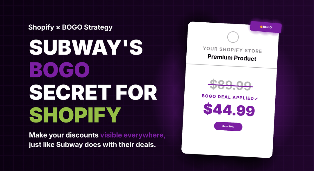 Subway BOGO Secret: Buy One Get One for Shopify